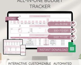 Planilha definitiva para controle de despesas, Planilha de planejamento financeiro do Google Sheets, Modelo de orçamento, Registro de gastos semanais, Planilha automatizada para metas de poupança.