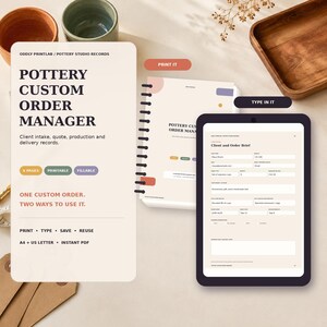 Responsabile ordini personalizzati di ceramiche, modulo di richiesta informazioni per clienti di ceramiche su commissione (PDF compilabile)