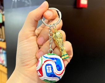2026 USA-Canada-Mexico World Cup Souvenir, Soccer Keychain, World Cup Trophy Key Pendant for Fans