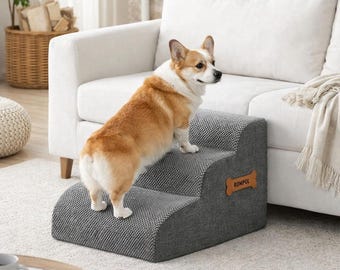 Scale morbide per animali domestici da posizionare sul letto / Gradini in schiuma morbida per cani / Rampa antiscivolo per animali domestici