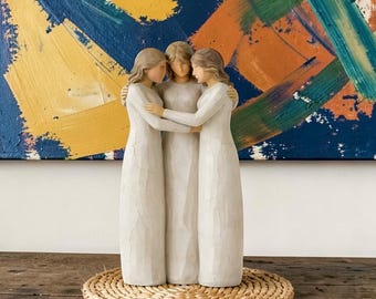 Sister Statues Figurines, Resin Angel Statue, Statue, Wood Resin, Women Statues, Abstract Statues, Home Decor Statues