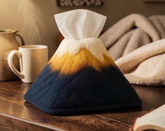 Funda para caja de pañuelos con diseño de volcán adorable, fundas cuadradas para cajas de pañuelos, volcán en erupción, caja de pañuelos adorable, rectangular, soporte para pañuelos cúbico, caja de pañuelos divertida