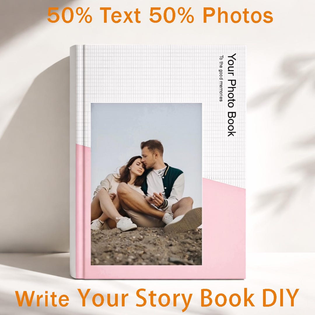 Photo Book Customizable Personalized Printed Photo Book, Custom Text Story Album, DIY Memory ...