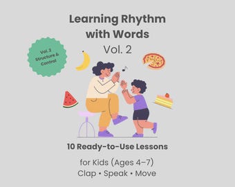 Attività ritmiche per bambini Vol. 2 | Piani di lezione di musica | Ritmo al pianoforte per principianti | Schede di lavoro musicali senza preparazione | Crea e combina | Età 4-7