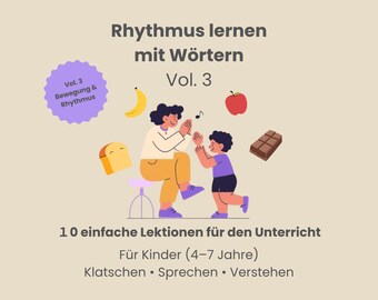 Schede di esercizi ritmici per bambini | Materiali per lezioni di musica | Lezioni di pianoforte per principianti | Impara a battere il ritmo con le mani