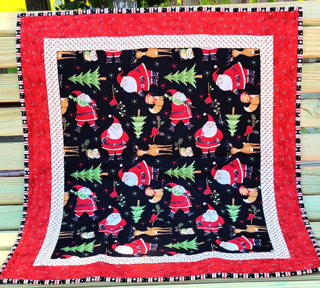 CHRISTMAS QUILT for Sale Home Made Table Runner Wall Hanging Happy