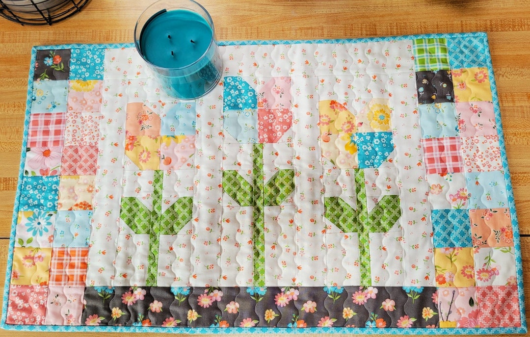 SUMMER SPRING TULIP Time Quilted Table Runner for Sale Mother's Day ...