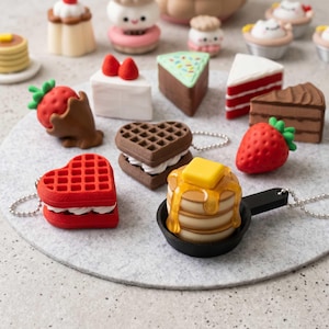 Söt dessertklickarpaket STL 3MF | Fidgetklickarfiler för kakor och våfflor | Kawaii-mat 3D-utskriftsleksakspaket | 10+ designer bild 4