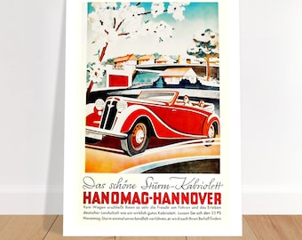 Vintage Advertisement Poster "Hanomag - Hannover" 1930