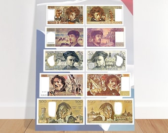 Vintage poster "De Franse Franc 1972-1975"