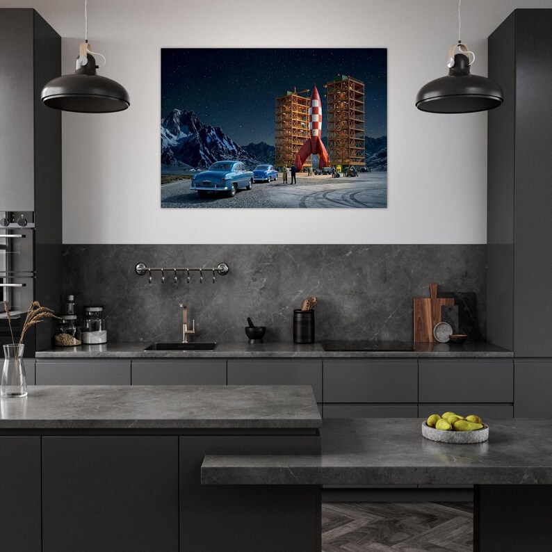 Poster vintage "Le avventure di Tintin" del 1950 immagine 9