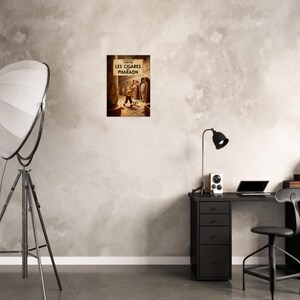 Póster antiguo "Tintín - Los cigarros del faraón" 1950 imagen 5