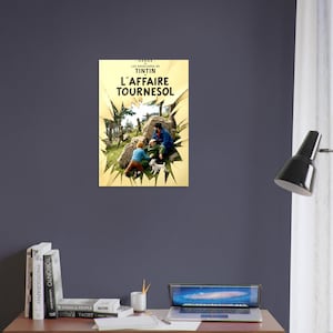 Vintage poster "Tintin - De Wiskundeaffaire" 1950 afbeelding 2