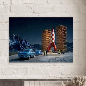 Poster vintage "Le avventure di Tintin" del 1950 immagine 14