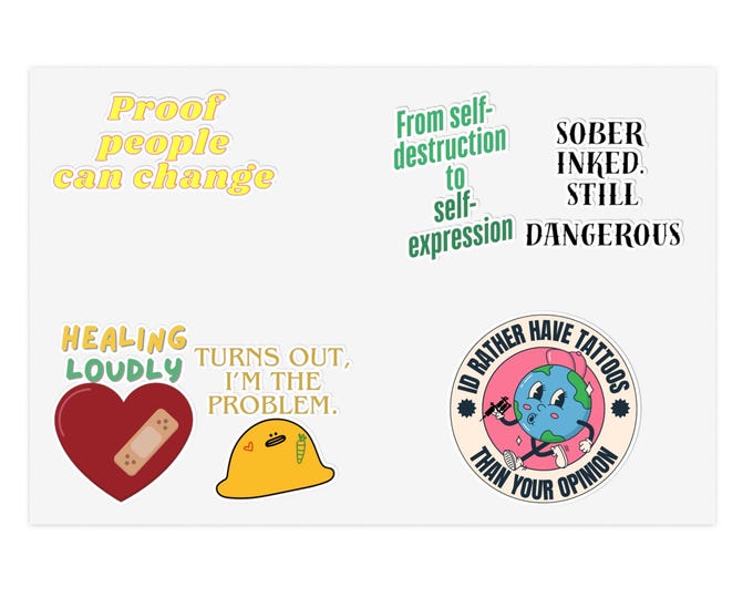 Recovery Sticker Bundle (6-Pack)