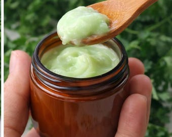 Parsley Face Cream | Natural Anti-Aging Moisturizer | Handmade Herbal Skincare | Hydrating & Nourishing Cream | Sensitive Skin Care 1.5 oz