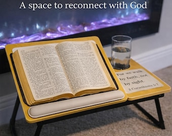 Adjustable Lap Desk with Cup Holder – Foldable Bed Tray for Work, Study, Journaling