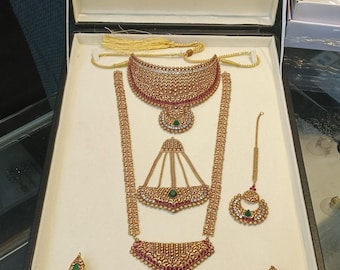 1990s  Bridal Set – Elegant Wedding Jewelry Necklace & Earrings Set for Bride