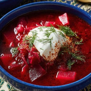 Authentique recette de bortsch ukrainien - Soupe de betteraves facile, PDF imprimable