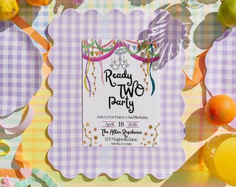 Ready Two Party | Birthday Invitation | Digital Template