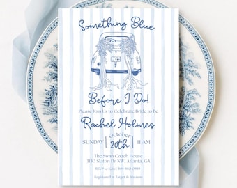 Something Blue Before I Do | Bridal Shower Invitation | Blue Invite