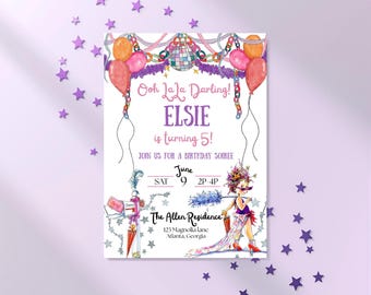 Ooh LaLa | Fancy Nancy Birthday Invitation | Pink Birthday