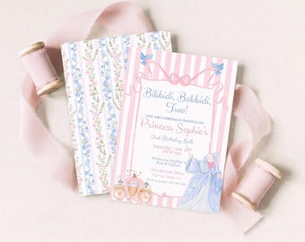 Bibbidi Bobbidi Two | Princess Birthday Invitation | Pink Birthday