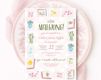 Lets Mahg! | Mahjong Party | Girls Game Night Invitation
