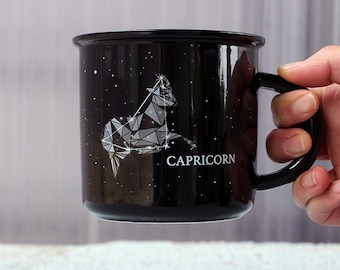 CAPRICORN Stargazer Astrology Mug | December January Horoscope Cup, December Birthday Present | Personality Traits in Mug