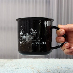 CANCER Stargazer Astrology Cup | June July Horoscope Mug, Cancer Birthday, July Birthday Present | Personality Traits in Mug