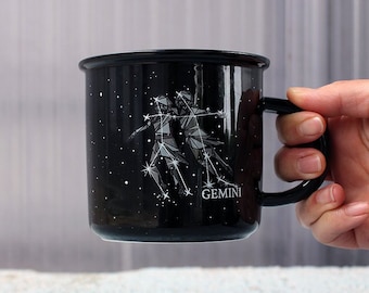 Gemini Zodiac Mug: Stargazer Astrology Cup, Horoscope Gift