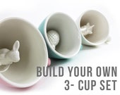 Build Your Own 3 cup bundle by CREATURE CUPS Coffee Animal Cups Fathers Day Gift Beer Mug Father Son Graduation Gift