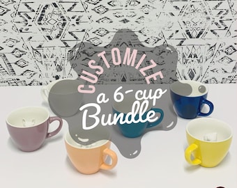 Creature Cups: Custom 6-Cup Ceramic Mug Bundle