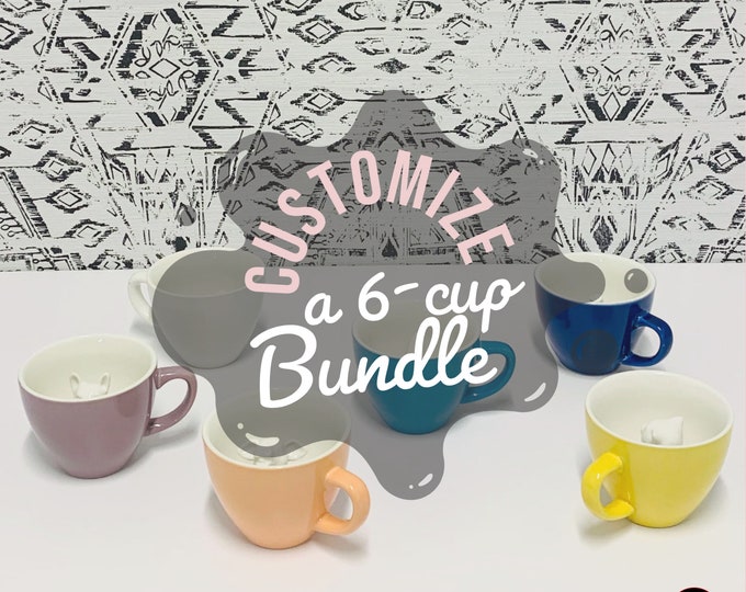 Customize 6 cup bundle by CREATURE CUPS | Surprise Animal Cups |  ceramic mug  / House Warming gift / customize bundle /Father's Day Gift