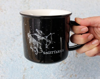 Sagittarius Zodiac Camp Mug: Astrology Stargazer Cup