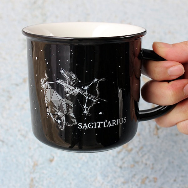 SAGITTARIUS Astrology Stargazer CAMP MUG, Zodiac Cup Personality Traits, Horoscope, Graduation Gift | November December birthday