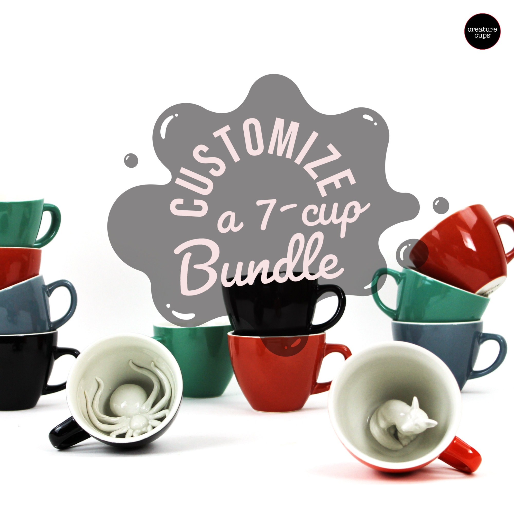 Build Your Own 7 Cup Bundle by CREATURE CUPS Coffee Animal Cups Birthday  Gift / Customize Gift for Holidays Valentines Holiday Gift 