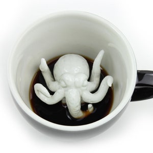 CTHULHU Kraken Ceramic Mug Cool 3D Animal Cup Unique Birthday Gift Goth Spooky Decor Ruby Gillman, Teenage Kraken, HP Lovecraft Fans image 2