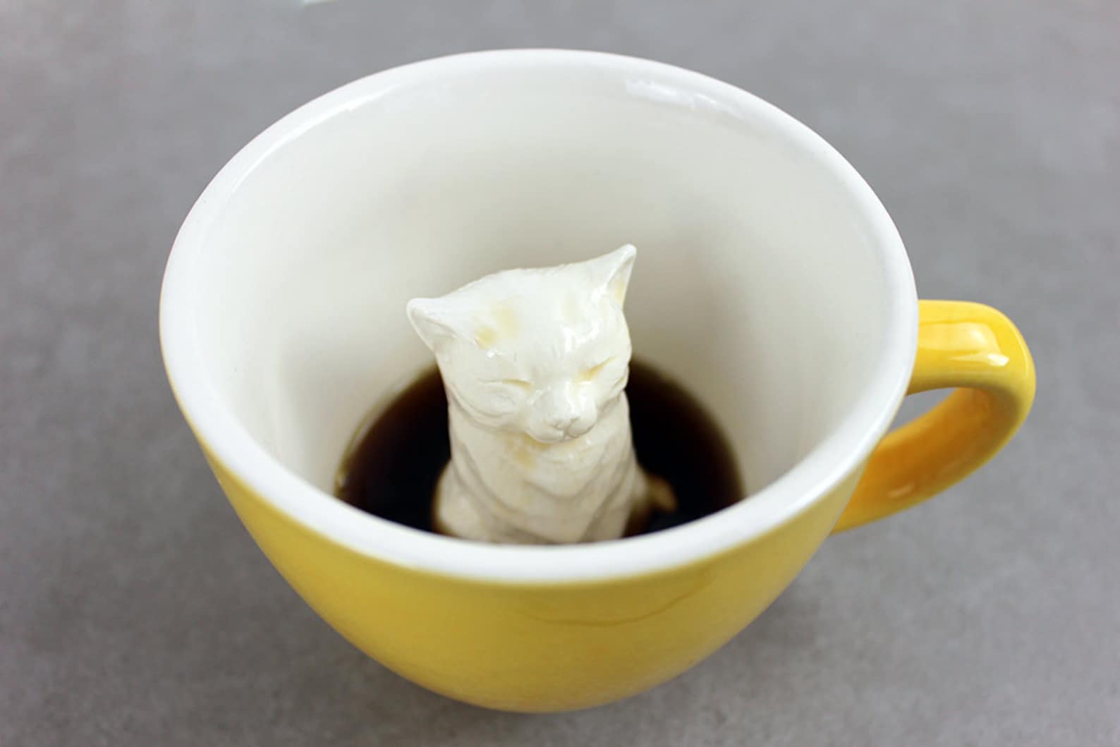 Ceramic Mug With Hidden Cat