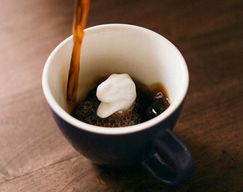 Handmade Blue Ceramic T-Rex Mug: Hidden Dinosaur Inside