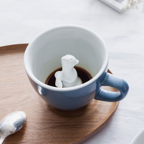 Sea Otter Ceramic Mug: Surprise 3D Animal Coffee Cup