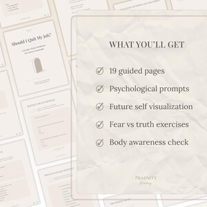 Should I Quit My Job Workbook | Career Decision Journal | Burnout or Stay Guide | Career Change Printable | Overthinking Help PDF image 3