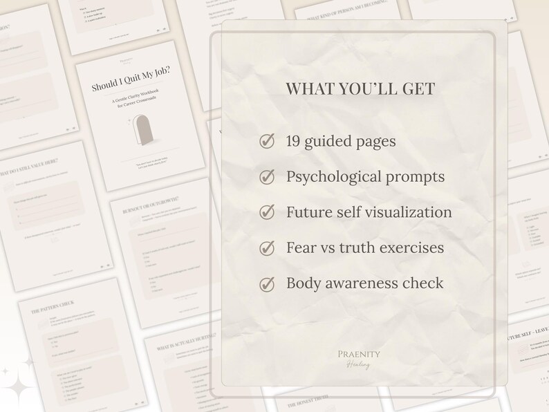 Should I Quit My Job Workbook | Career Decision Journal | Burnout or Stay Guide | Career Change Printable | Overthinking Help PDF image 3