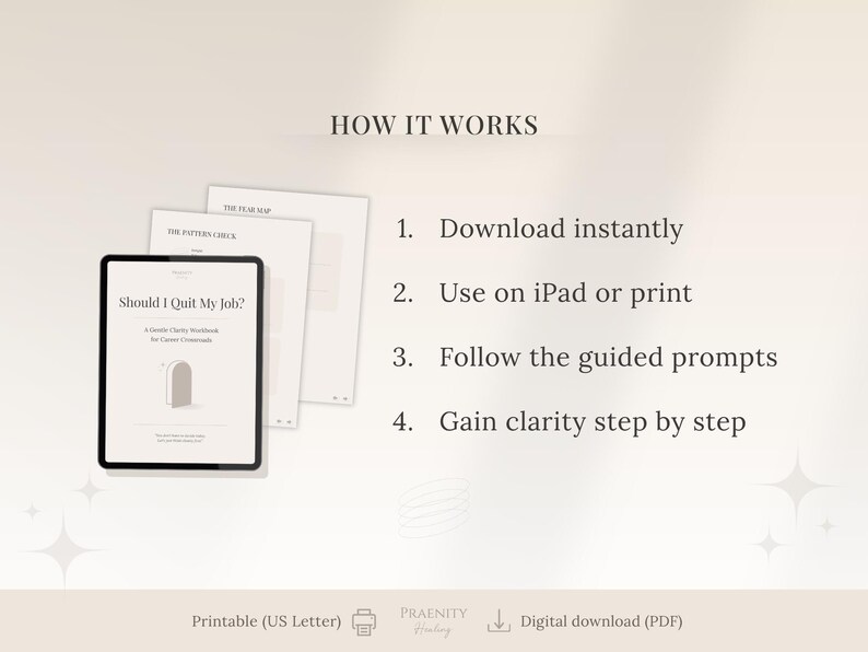 Should I Quit My Job Workbook | Career Decision Journal | Burnout or Stay Guide | Career Change Printable | Overthinking Help PDF image 7