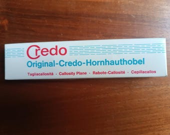 Hornhauthobel Credo Solingen + 27 Ersatzklingen Klingen Hornhautentferner Vintage