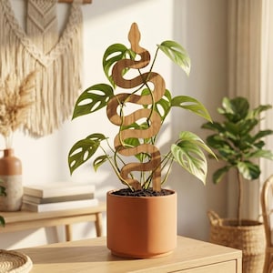 Enrejado y soporte para plantas, estaca para plantas estilo bohemio, regalo para amantes de las plantas, alternativa a los postes de musgo.