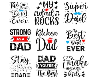Papa SVG PNG Bundle, Papa Dad Shirt Design, Father's Day Family Quotes Cut Files, Best Daddy Gift Digital Download, Cricut Silhouette File
