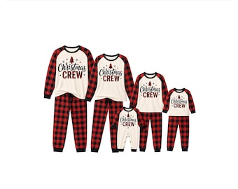 Family Christmas Crew PNG, Buffalo Plaid Pajama Matching Holiday Design, Christmas Sublimation Shirt Graphic, Digital Download