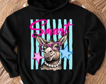 Funny Donkey PNG, Smart Ass Humor Shirt Design, Preppy Animal Sublimation Graphic, Sassy Summer Shirt Digital Download