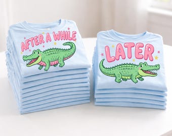 Preppy Alligator PNG, Later Gator Boutique Shirt Graphic, Girly Trendy Crocodile Design, Viral Saying Digital Download Sublimation
